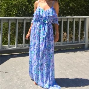 Lilly Pulitzer Off The Shoulder Maxi Dress